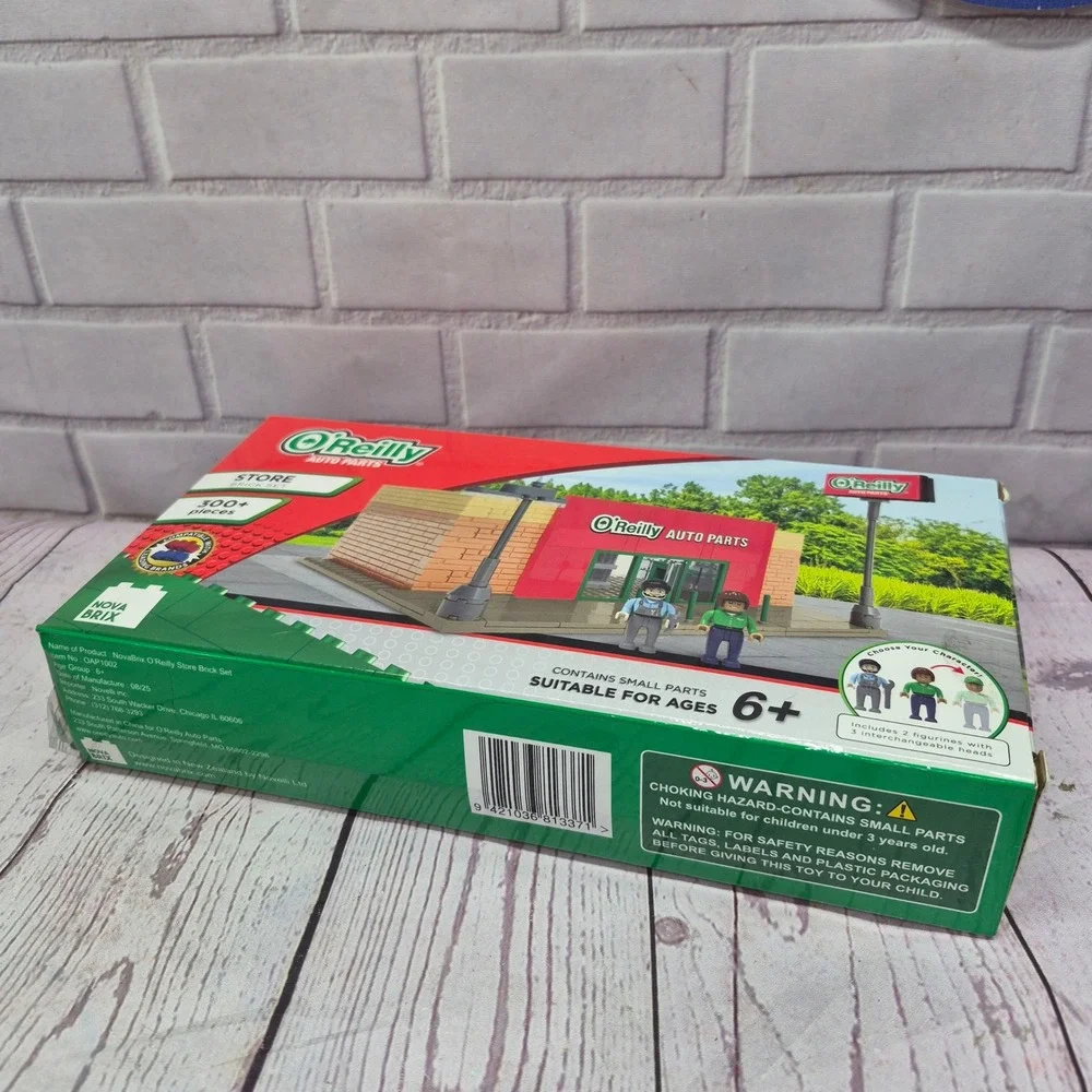 NovaBrix O'Reilly Auto Parts Store Brick Set 300+ Pcs OAP1002 Building Toy New